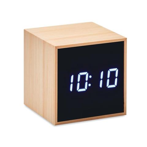 Réveil LED boîtier en bambou - Mara clock | Horloge pas cher
