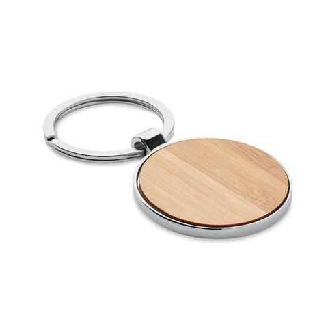 Porte-clés rond métal bambou - Ballarat | Porte-cle pas cher