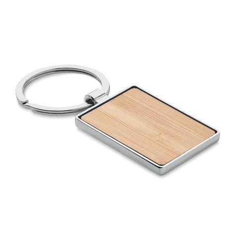 Porte-clés rectangle en bambou - Bendigo | Porte-cle pas cher
