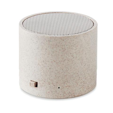 Haut-parleur s/ fil paille blé - Round bass+ | Musique pas cher