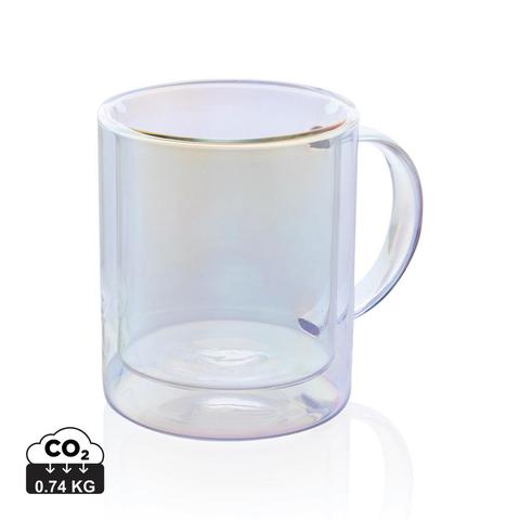 Mug double paroi en verre électroplaqué | Mug,verre pas cher