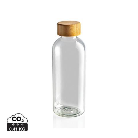 Bouteille 600ml en rPET GRS avec couvercle en bambou | Bouteille pas cher