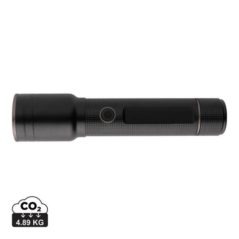 Torche robuste rechargeable par USB en aluminium recyclé RCS | Lampe pas cher