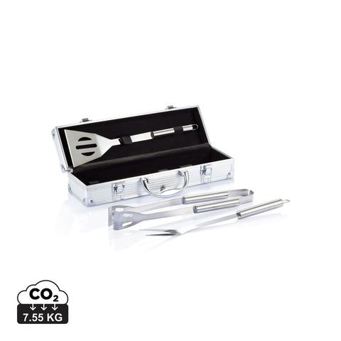 Set de 3 pcs pour barbecue en coffret aluminium | Barbecue pas cher