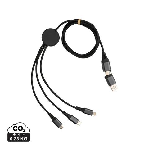 Câble 120cm 6-en-1 en aluminium recyclé RCS Terra | Cable pas cher
