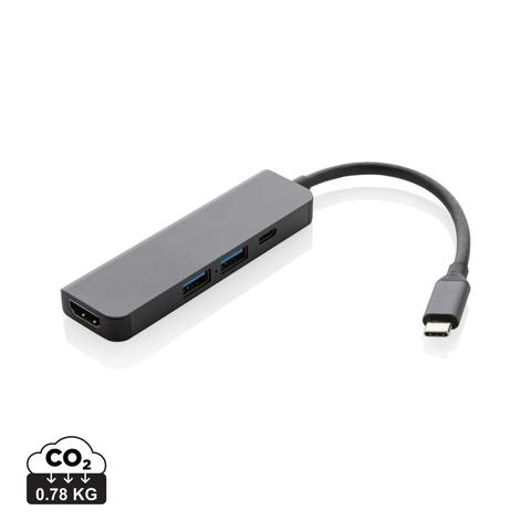 Hub avec entrée HDMI en aluminium recyclé Terra RCS | Cable pas cher
