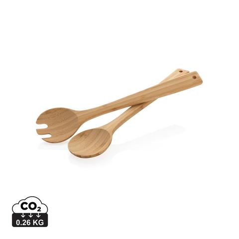 Couverts à salade 2 pcs en bambou Ukiyo | Cuisine pas cher