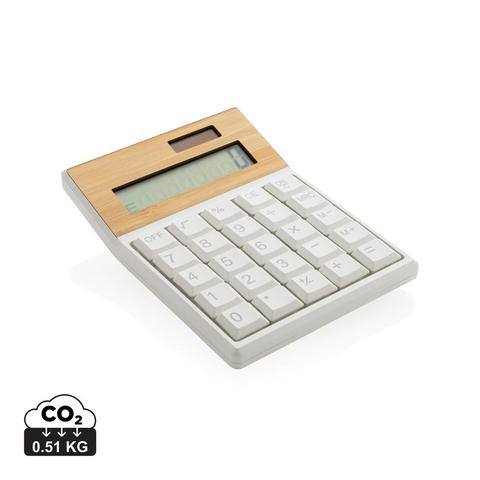 Calculatrice en bambou et plastique recyclé RCS Utah | Krokrodeal