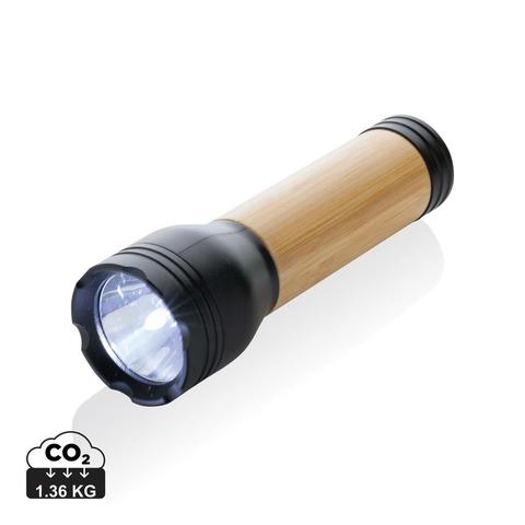 Lampe 3W en plastique recyclé RCS et bambou Lucid | Lampe pas cher