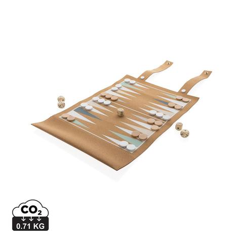 Jeu de backgammon et de dames en liège Britton | Jeux pas cher