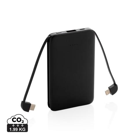 Batterie de secours 5000 mAh avec câbles intégrés | Batterie pas cher