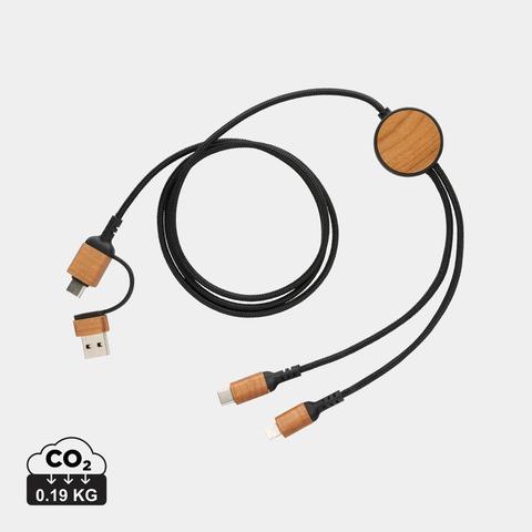 Câble 120 cm 6-en-1 en plastique recyclé RCS Ohio | Cable pas cher