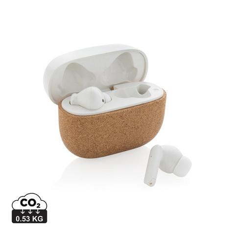 Ecouteur TWS en plastique recyclé RCS et liège Oregon | Musique pas cher
