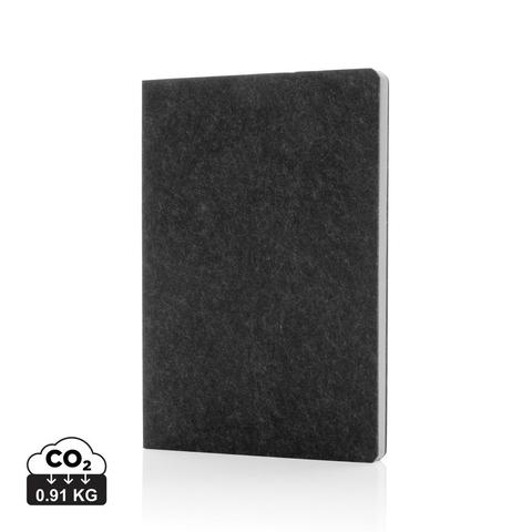 Cahier A5 en feutre recyclé certifié GRS Phrase | Bloc-notes pas cher
