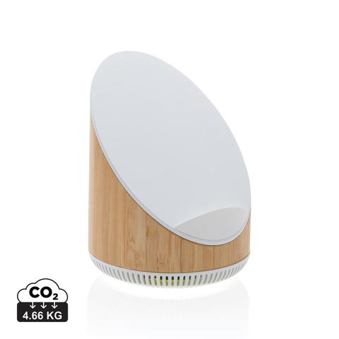 Enceinte 5W en bamboo avec chargeur sans fil 15W Ovate | Musique,chargeur pas cher