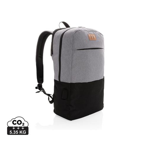 Sac à dos ordinateur 15,6" avec USB et anti RFID | Rfid,sac pas cher