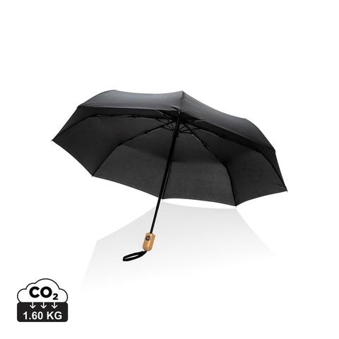 Parapluie 21" automatique rPET 190T et bambou Impact AWARE™ | Parapluie pas cher
