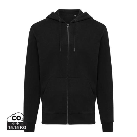 Sweat à capuche avec zip en coton recyclé Iqoniq Abisko | Sweat pas cher