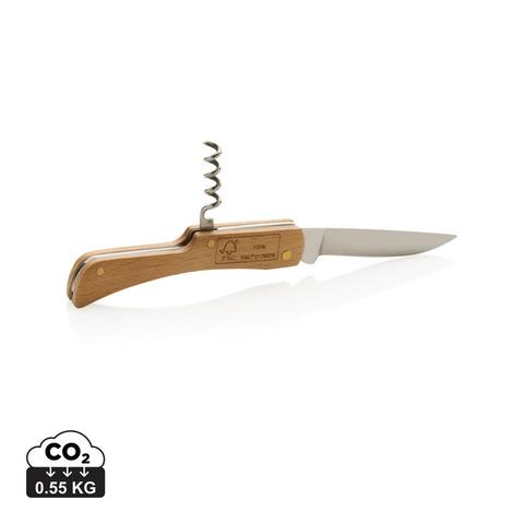 Couteau en bois avec tire-bouchon | Krokrodeal