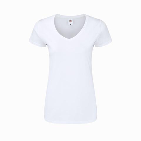 T-Shirt Femme Blanc Iconic V-Neck | Tshirt pas cher