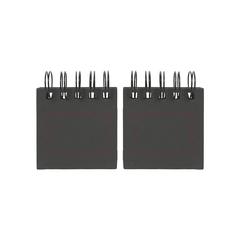 Vue Memo carnet de notes de couleur noir| Krokrodeal