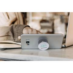 Vue PopSockets® support pour téléphone de couleur blanc| Krokrodeal