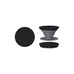 Vue PopSockets® support pour téléphone de couleur noir| Krokrodeal
