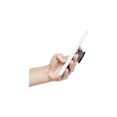 Vue PopSockets® support pour téléphone de couleur noir| Krokrodeal