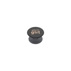 Vue PopSockets® support pour téléphone de couleur noir| Krokrodeal
