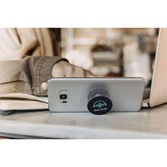 Vue PopSockets® support pour téléphone de couleur noir| Krokrodeal