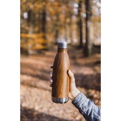 Vue Topflask Wood 500 ml bouteille de couleur marron| Krokrodeal