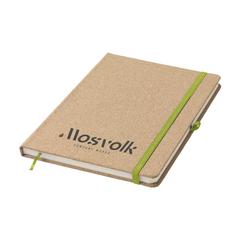 Vue CorkNote A5 carnet de notes de couleur vert| Krokrodeal
