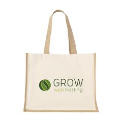 Vue Jute Canvas Shopper (320 g/m²) sac de courses de couleur beige| Krokrodeal