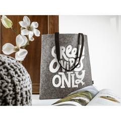 Vue Feltro RPET Shopper sac de courses de couleur gris| Krokrodeal