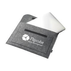Vue Papillon RPET étui pour ordinateur portable de couleur gris| Krokrodeal