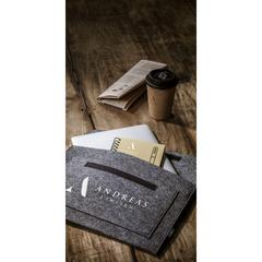 Vue Papillon RPET étui pour ordinateur portable de couleur gris| Krokrodeal