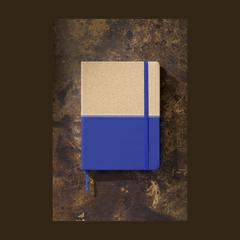 Vue Journal Cork Notebook carnet de notes de couleur bleu| Krokrodeal