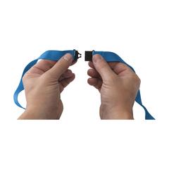 Vue KeyCord Budget Safety 2 cm tour de cou de couleur bleu| Krokrodeal