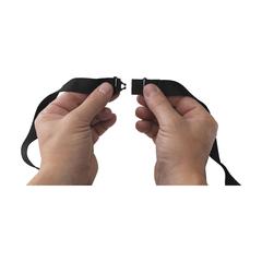 Vue KeyCord Budget Safety 2 cm tour de cou de couleur noir| Krokrodeal