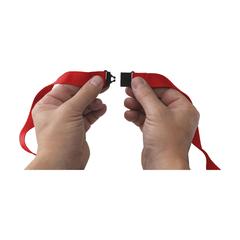 Vue KeyCord Budget Safety 2 cm tour de cou de couleur rouge| Krokrodeal