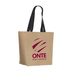 Vue Elegance Bag sac de courses en jute de couleur noir| Krokrodeal