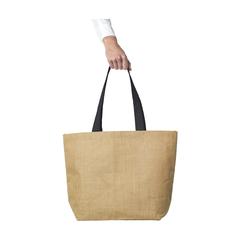 Vue Elegance Bag sac de courses en jute de couleur noir| Krokrodeal