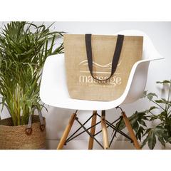 Vue Elegance Bag sac de courses en jute de couleur noir| Krokrodeal