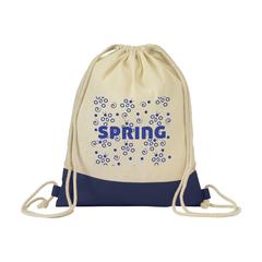 Vue Cotton Promo (125 g/m²) sac à dos de couleur bleu| Krokrodeal
