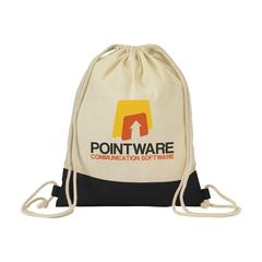 Vue Cotton Promo (125 g/m²) sac à dos de couleur noir| Krokrodeal