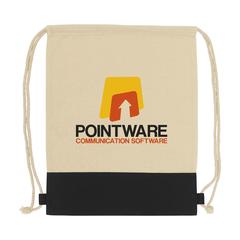 Vue Cotton Promo (125 g/m²) sac à dos de couleur noir| Krokrodeal