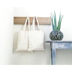 Vue Organic Canvas Shopper (320 g/m²) sac de couleur blanc| Krokrodeal