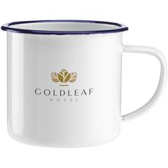 Vue Retro émail Mug de couleur bleu| Krokrodeal