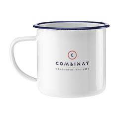 Vue Retro émail Mug de couleur bleu| Krokrodeal