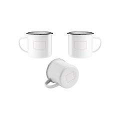 Vue Retro émail Mug de couleur bleu| Krokrodeal